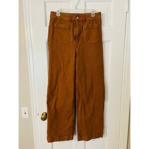 LOFT The Wide Leg Rust Colored Pants